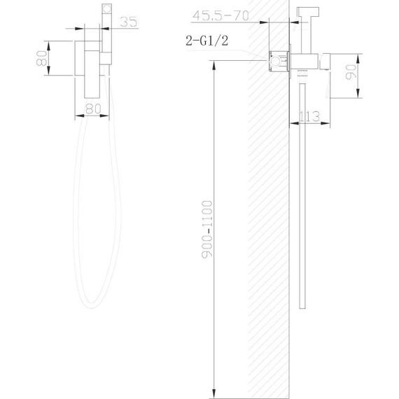 Набор для гигиенического душа Abber Wasserfall AF8625 - фото 4