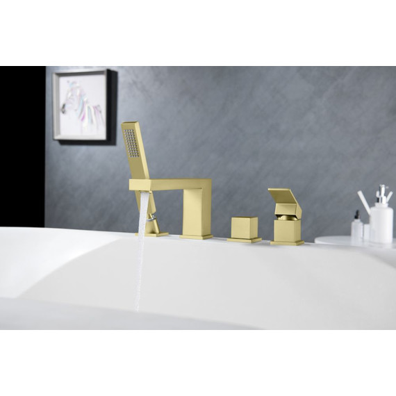 Смеситель для ванны Timo Selene 2130/17Y, золото матовое - фото 3