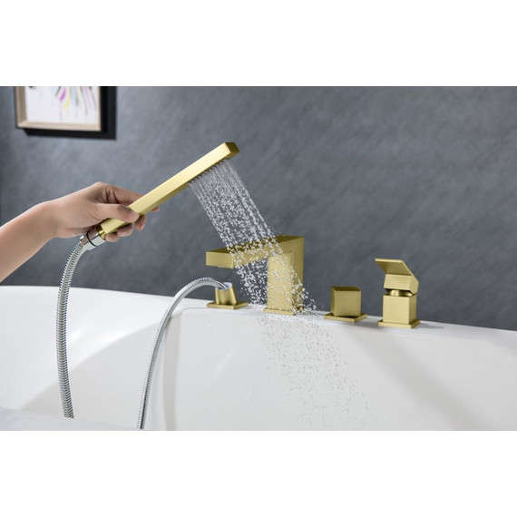 Смеситель для ванны Timo Selene 2130/17Y, золото матовое - фото 6