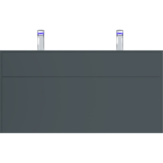 Тумба подвесная с раковиной Am.Pm Inspire 2.0 120 см M50AFHX1203GM, графит матовый - фото 