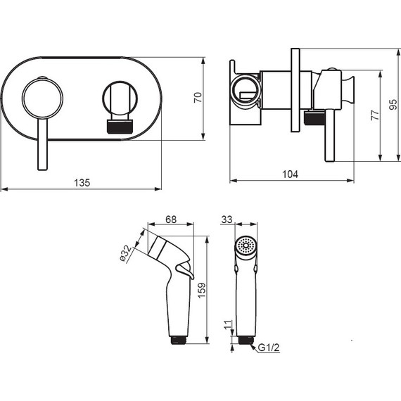 Набор для гигиенического душа RedBlu by Damixa Option 212000000 - фото 6
