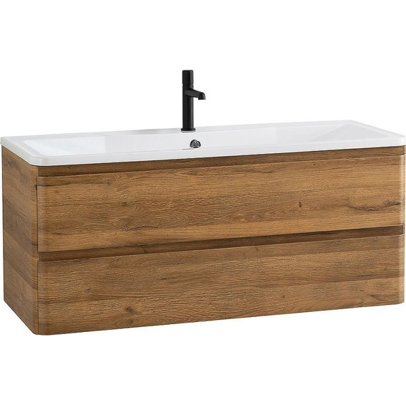 Тумба подвесная с раковиной BelBagno ALBANO-1000-2C-SO-RR 100 см, Rovere Rustico, Цвет фасада: Rovere Rustico - фото 2