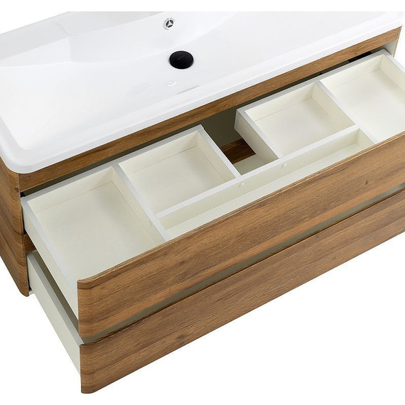 Тумба подвесная с раковиной BelBagno ALBANO-1000-2C-SO-RR 100 см, Rovere Rustico, Цвет фасада: Rovere Rustico - фото 5