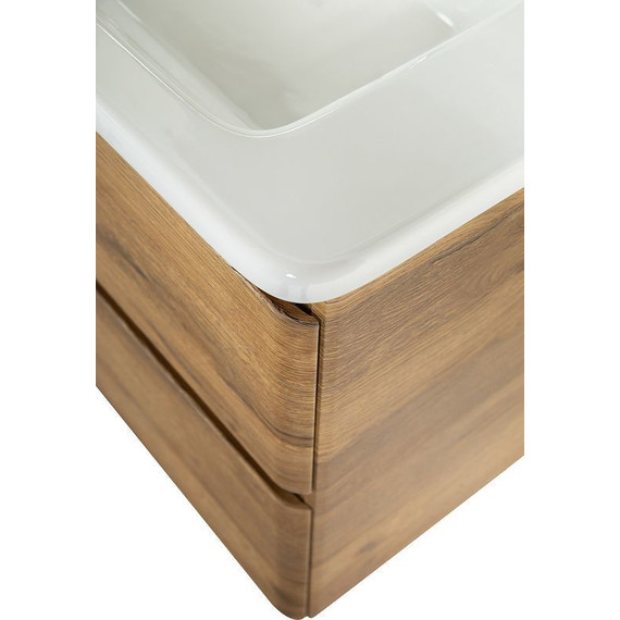 Тумба подвесная с раковиной BelBagno ALBANO-800-2C-SO-RR 80 см, Rovere Rustico, Цвет фасада: Rovere Rustico - фото 4