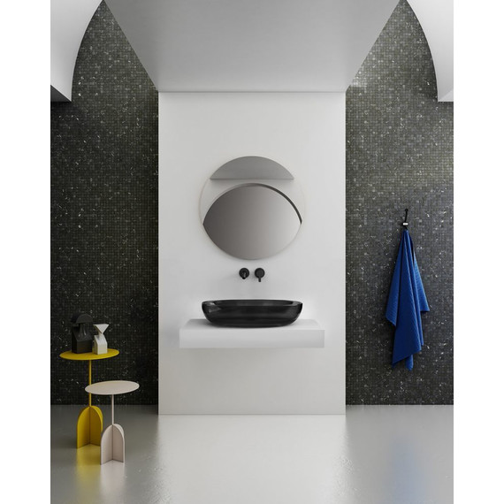 Раковина-чаша прозрачная Abber Kristall 60 см AT2801Onyx, черный - фото 4