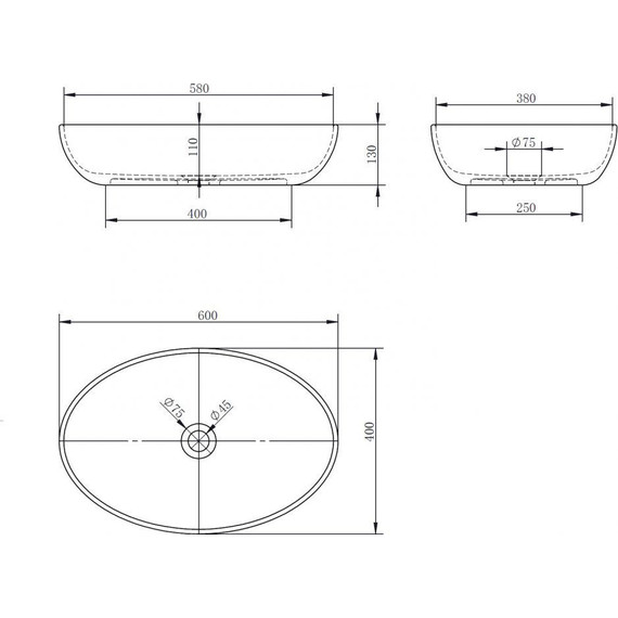 Раковина-чаша прозрачная Abber Kristall 60 см AT2801Opal, красный - фото 5
