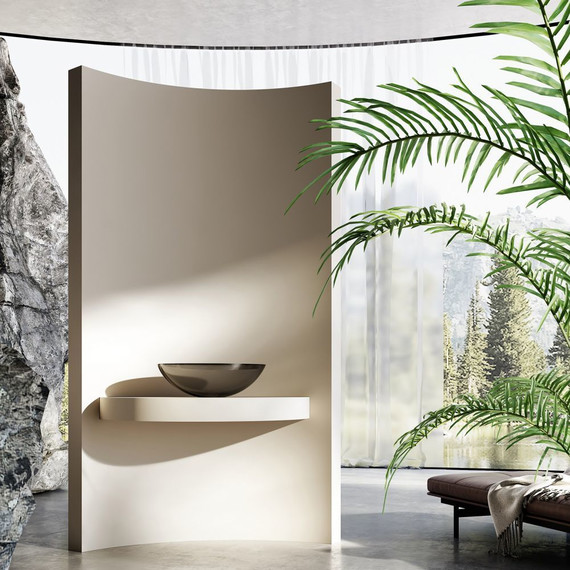 Раковина-чаша прозрачная Abber Kristall 50 см AT2802Onyx, черный - фото 3