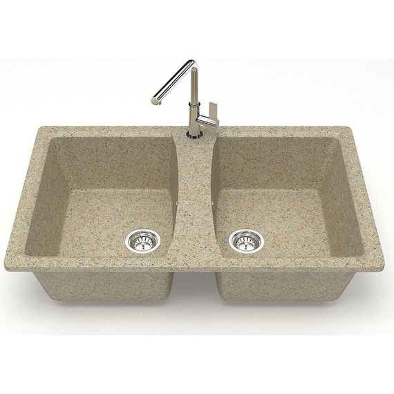 Кухонная мойка Azario Elmas CS00078334, песочный, Цвет производителя: песочный - фото 2