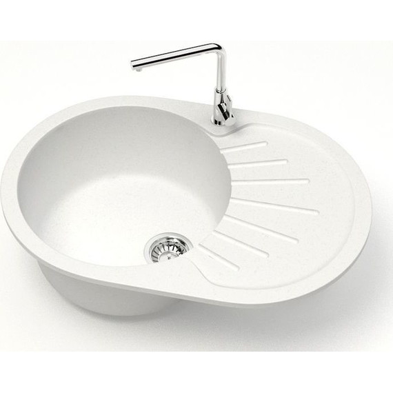 Кухонная мойка Azario Flora CS00079911, белый лёд, Цвет производителя: белый лёд - фото, картинка 2 Кухонная мойка Azario Flora CS00079911, белый лёд, Цвет производителя: белый лёд - фото 2