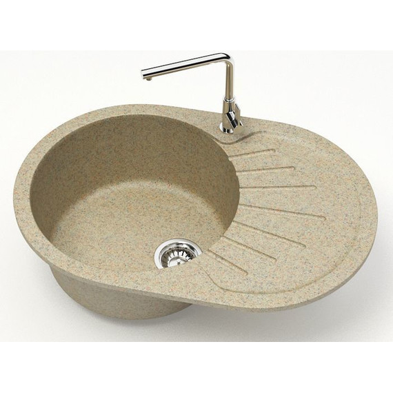 Кухонная мойка Azario Flora CS00079915, песочный, Цвет производителя: песочный - фото, картинка 2 Кухонная мойка Azario Flora CS00079915, песочный, Цвет производителя: песочный - фото 2