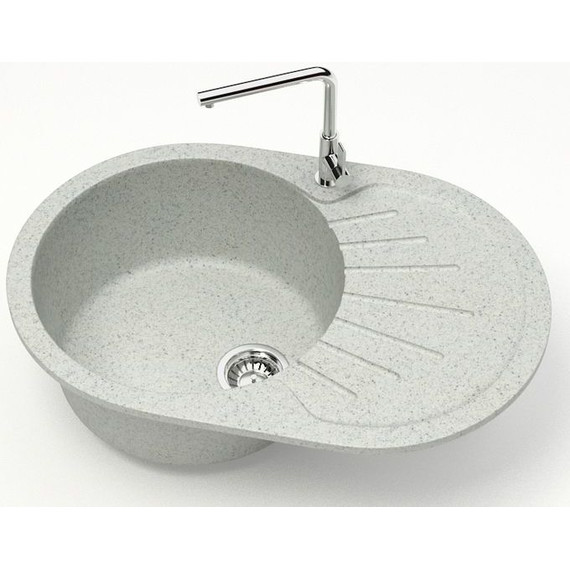 Кухонная мойка Azario Flora CS00079916, светло-серый, Цвет производителя: светло-серый - фото 2