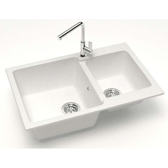 Кухонная мойка Azario Grand CS00079901, белый лёд, Цвет производителя: белый лёд - фото 2