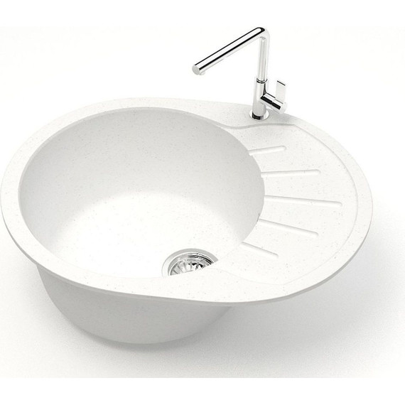 Кухонная мойка Azario Light CS00079918, белый лёд, Цвет производителя: белый лёд - фото 2