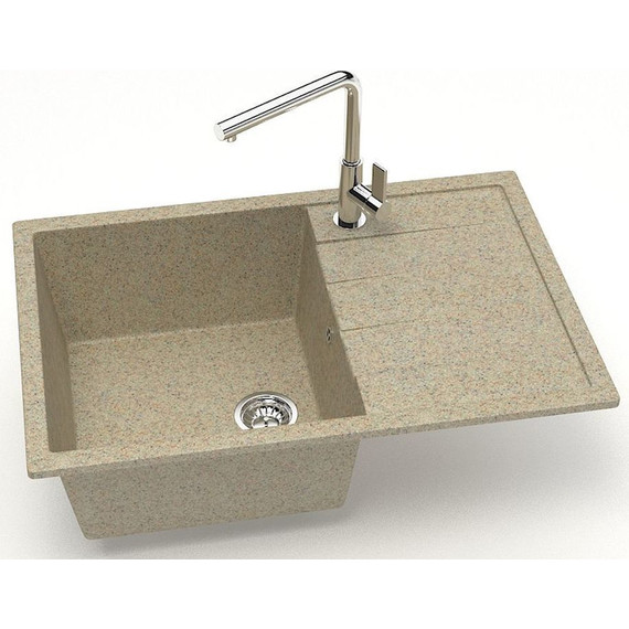 Кухонная мойка Azario Vision CS00078340, песочный, Цвет производителя: песочный - фото, картинка 2 Кухонная мойка Azario Vision CS00078340, песочный, Цвет производителя: песочный - фото 2