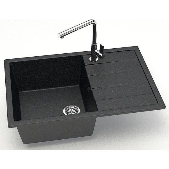 Кухонная мойка Azario Vision CS00078339, чёрный, Цвет производителя: чёрный - фото, картинка 2 Кухонная мойка Azario Vision CS00078339, чёрный, Цвет производителя: чёрный - фото 2