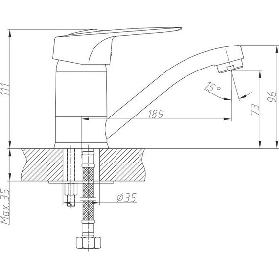 Смеситель для раковины Haiba HB4503 - фото, картинка 2 Смеситель для раковины Haiba HB4503 - фото 2