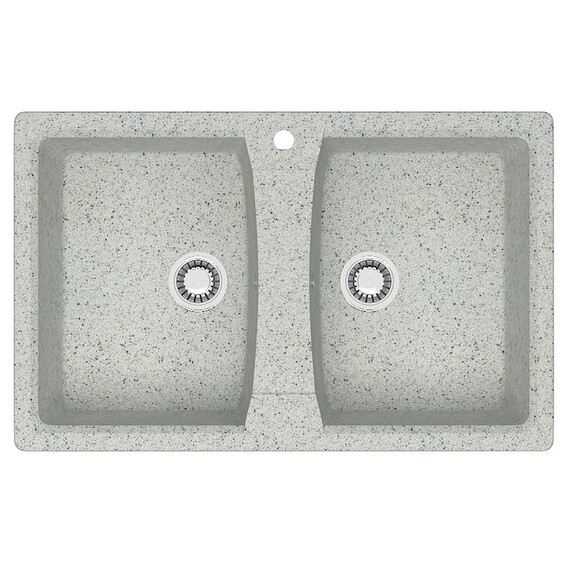 Кухонная мойка Azario Elmas CS00078335, светло-серый, Цвет производителя: светло-серый - фото 