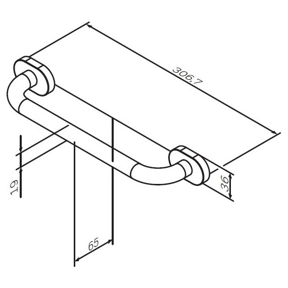 Поручень для ванны AM.PM Sense 30 см A7432500 - фото 8