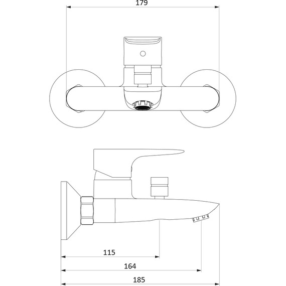 Смеситель для ванны RedBlu by Damixa Origin Evo 781000000 - фото 5
