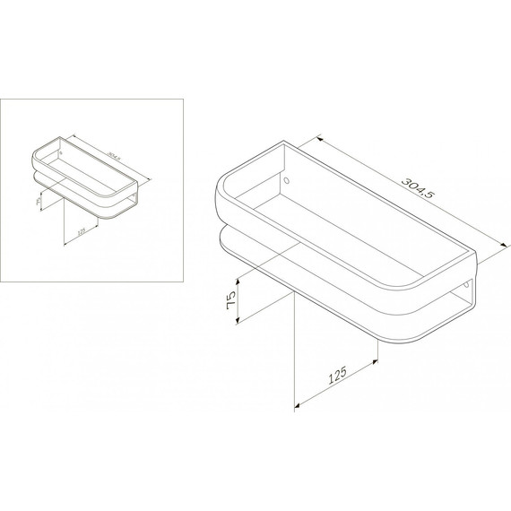 Полка AM.PM Sensation A3034800 - фото, картинка 7 Полка AM.PM Sensation A3034800 - фото 7