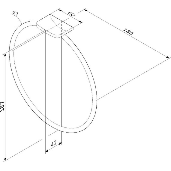 Кольцо для полотенец AM.PM Inspire 2.0 A50A34422, цвет чёрный - фото 8