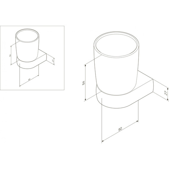 Стакан для зубных щеток AM.PM Sensation A3034300 - фото 7