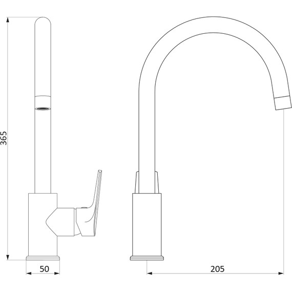 Смеситель для кухни Damixa Origin Balance 790720000, хром/чёрный, Цвет производителя: чёрный - фото 7