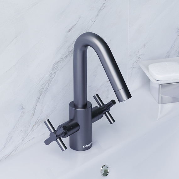 Смеситель для раковины RedBlu by Damixa Neo Classic Graphite 270210000, графит, Цвет производителя: графит - фото 2