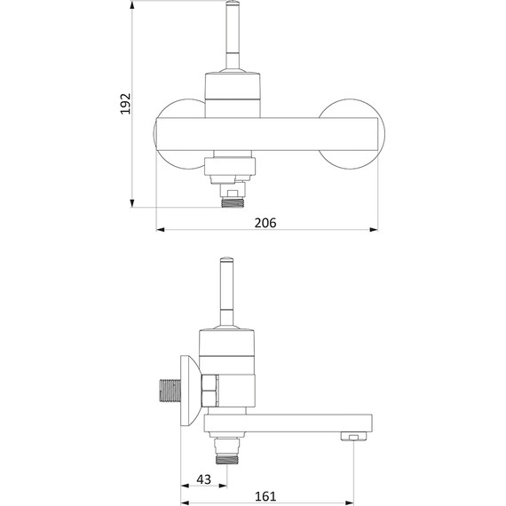 Смеситель для ванны Damixa Arc 291000000, Цвет производителя: хром - фото 5
