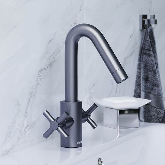 Смеситель для раковины RedBlu by Damixa Neo Classic Graphite 270210000, графит, Цвет производителя: графит - фото 3