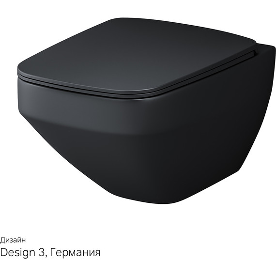 Унитаз подвесной Am.Pm Inspire V2.0 FlashClean C50A1700MBSC с сиденьем микролифт, черный матовый, Цвет производителя: чёрный матовый - фото 9