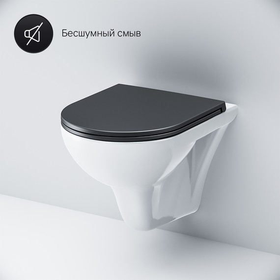 Унитаз подвесной Am.Pm GemFlashClean C901700SCmb с сиденьем микролифт - фото 11