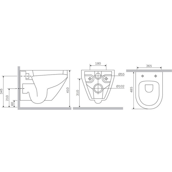 Унитаз подвесной Am.Pm Spirit V2.0 FlashClean C701700WH - фото, картинка 11 Унитаз подвесной Am.Pm Spirit V2.0 FlashClean C701700WH - фото 11