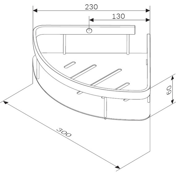Полка угловая AM.PM Sense A7454122, цвет чёрный - фото 7