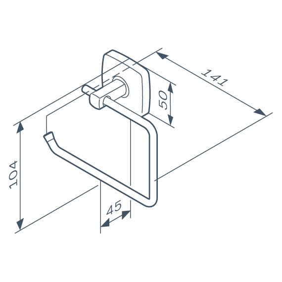 Держатель для туалетной бумаги AM.PM Gem A9034122, цвет чёрный - фото 8