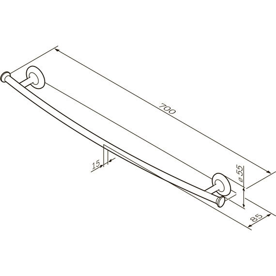 Полотенцедержатель AM.PM Like 70 см A80346400 - фото 8