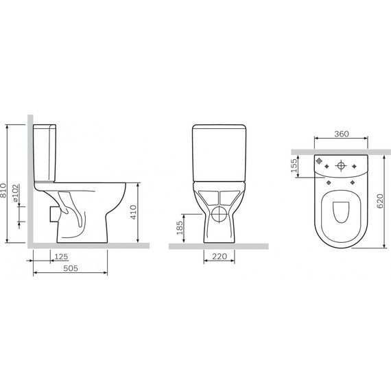 Унитаз-компакт Am.Pm Gem C908607SC с сиденьем микролифт - фото 16