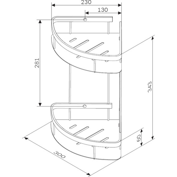 Полка угловая AM.PM Sense A7454200 - фото 8