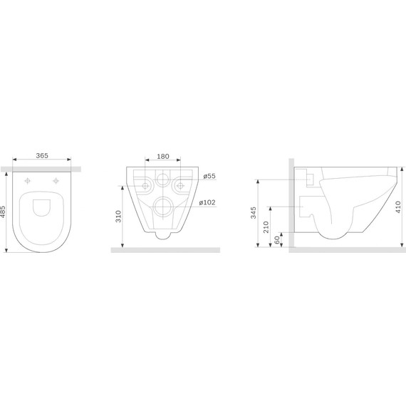 Унитаз подвесной Am.Pm Spirit V2.0 FlashClean C701700MBSC с сиденьем микролифт, черный матовый - фото, картинка 14 Унитаз подвесной Am.Pm Spirit V2.0 FlashClean C701700MBSC с сиденьем микролифт, черный матовый - фото 14