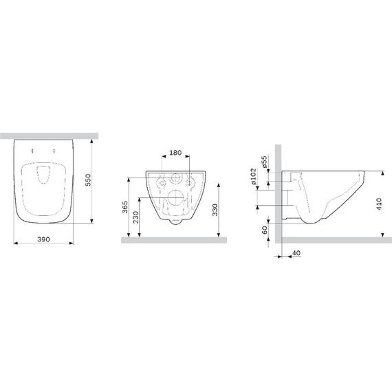 Унитаз подвесной Am.Pm Inspire V2.0 FlashClean C50A1700MBSC с сиденьем микролифт, черный матовый, Цвет производителя: чёрный матовый - фото 14