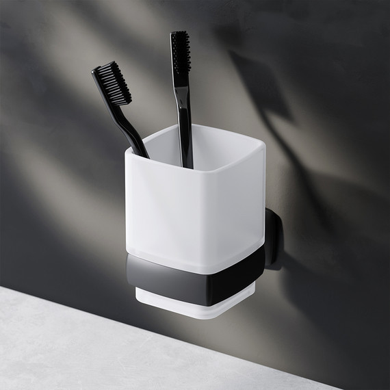 Стакан для зубных щеток AM.PM Gem A9034322, цвет чёрный - фото 2