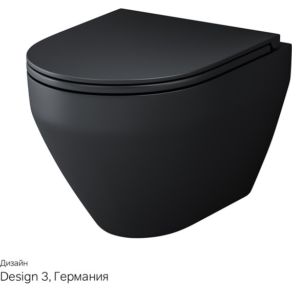 Унитаз подвесной Am.Pm Spirit V2.0 FlashClean C701700MBSC с сиденьем микролифт, черный матовый - фото, картинка 9 Унитаз подвесной Am.Pm Spirit V2.0 FlashClean C701700MBSC с сиденьем микролифт, черный матовый - фото 9