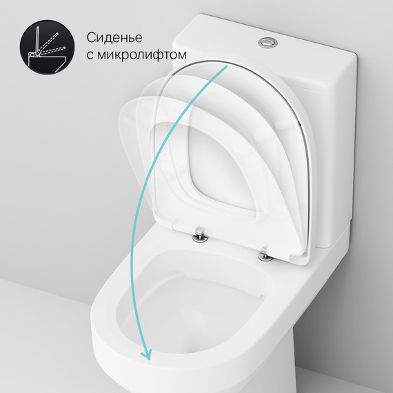 Унитаз-компакт Am.Pm Spirit V2.0 FlashClean C708600WH - фото, картинка 10 Унитаз-компакт Am.Pm Spirit V2.0 FlashClean C708600WH - фото 10