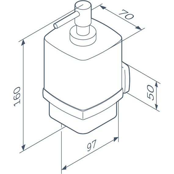 Дозатор для жидкого мыла AM.PM Gem A9036922, цвет чёрный - фото 8