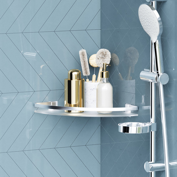 Стеклянная полка угловая AM.PM Sense A7456100 - фото 3