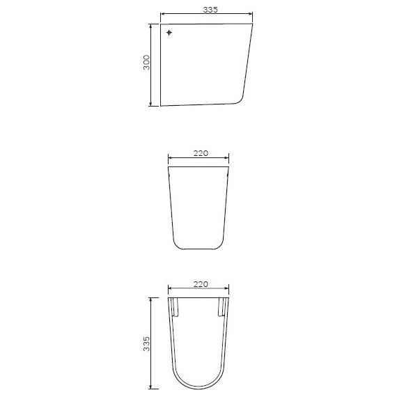 Полупьедестал Am.Pm Like C804970WH - фото 3