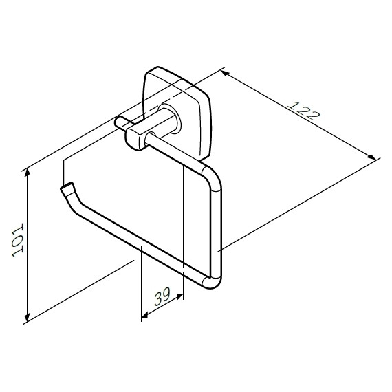 Держатель для туалетной бумаги AM.PM Gem A9034100 - фото, картинка 8 Держатель для туалетной бумаги AM.PM Gem A9034100 - фото 8