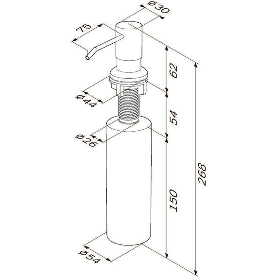 Дозатор для жидкого мыла AM.PM X-Joy A8437122, цвет чёрный - фото 6