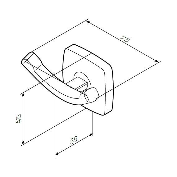 Двойной крючок AM.PM Gem A9035600 - фото 8
