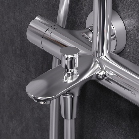 Душевая стойка с термостатом Am.Pm Like F0780564, Цвет производителя: хром - фото, картинка 6 Душевая стойка с термостатом Am.Pm Like F0780564, Цвет производителя: хром - фото 6